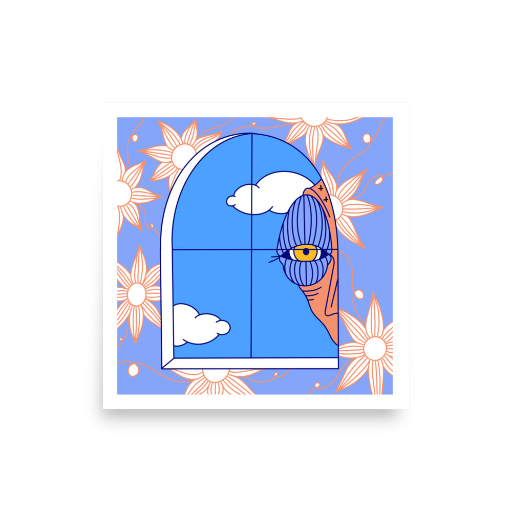 Curious Art Print, 10" x 10"