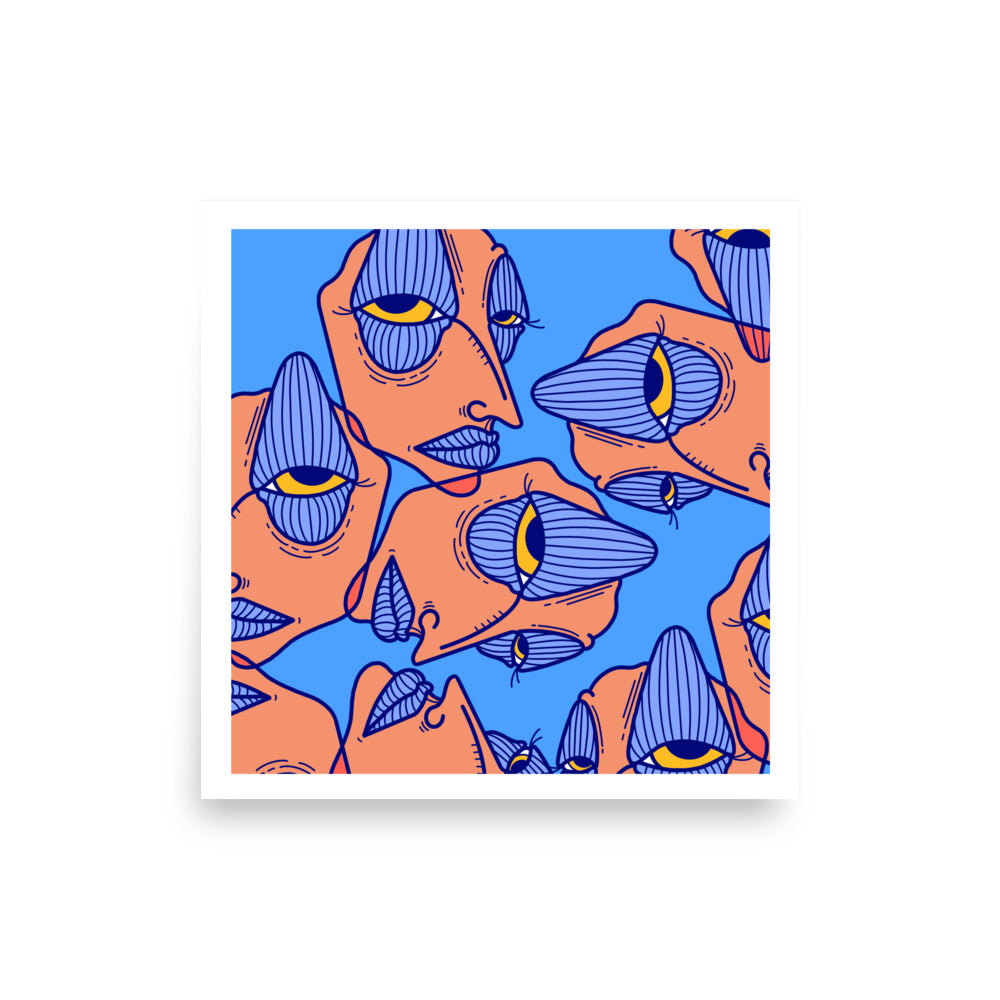 All Of These Are Me, But Which One Is Me? Art Print 14" x 14" 