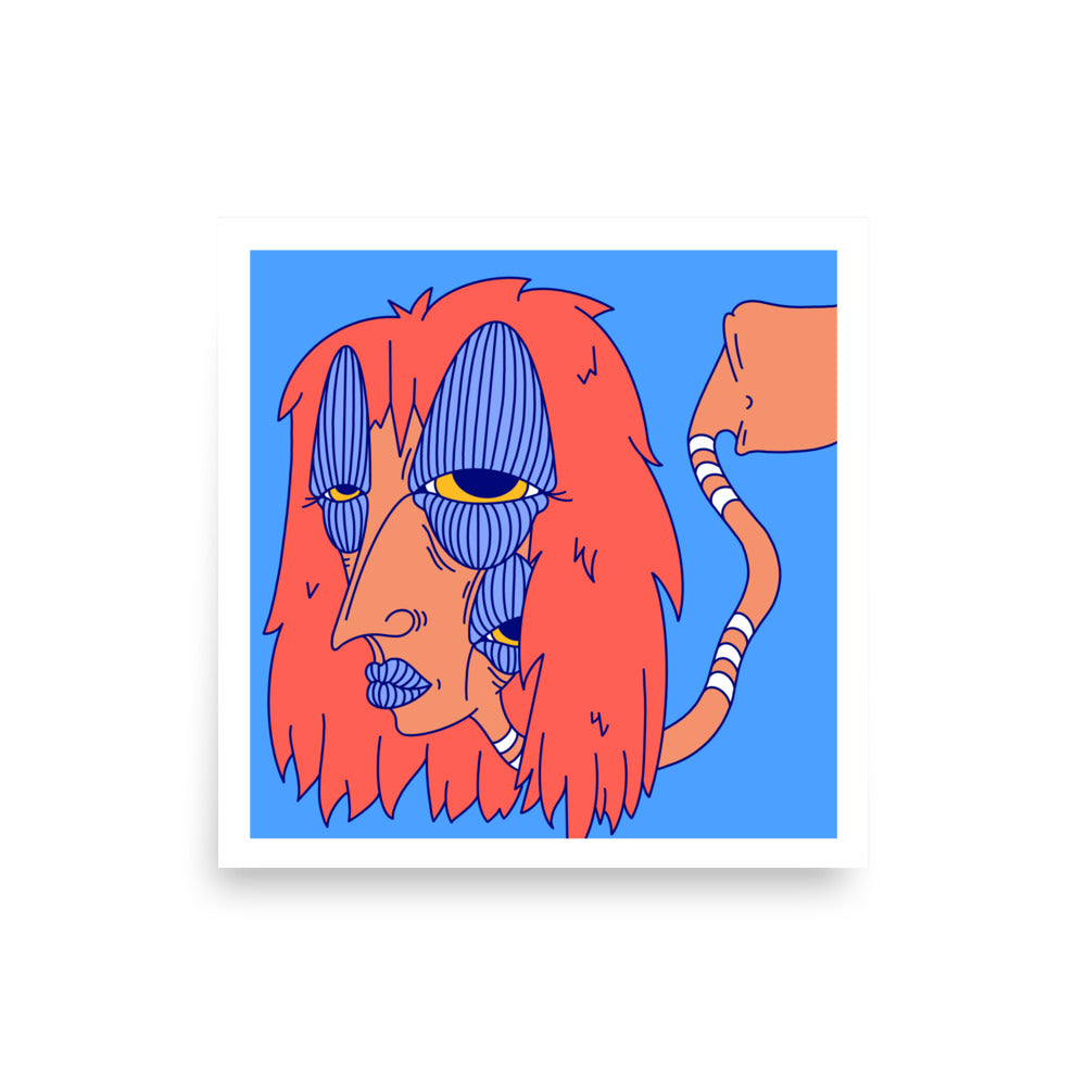 Red Art Print, 12" x 12"