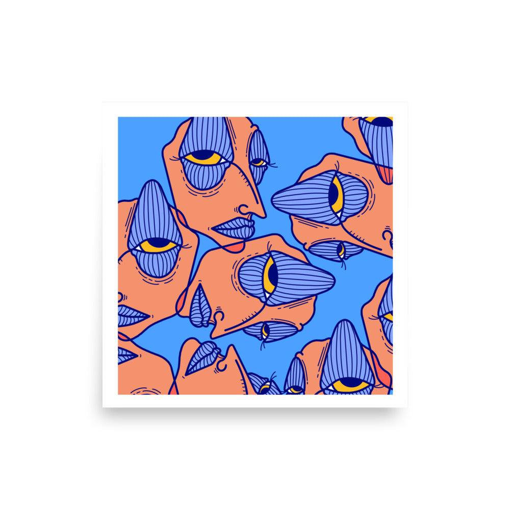 All Of These Are Me, But Which One Is Me? Art Print 16" x 16"