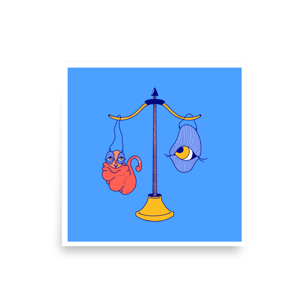 Libra Zodiac Sign Art Print, 16" x 16"